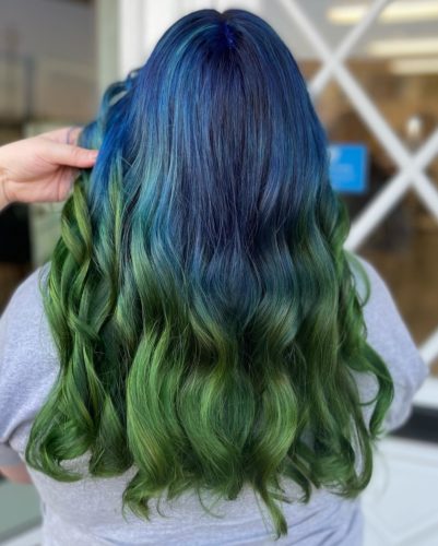 Hair Color blue green vivid color castro valley hair color salon