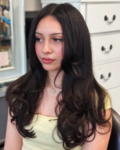 all my clients are so gorg long layerzz for this pretty girl•••redhair photoshoot red hairstyle portraitphotography hairstyles haircut longhair haircolor hairstylist blowout bayarea chunkyhighlights vivids