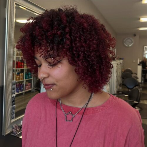 curly cut and color refresh after 2